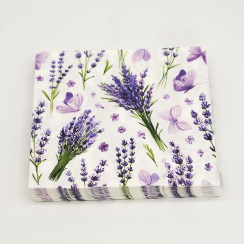 Lavender with Violet Butterflies