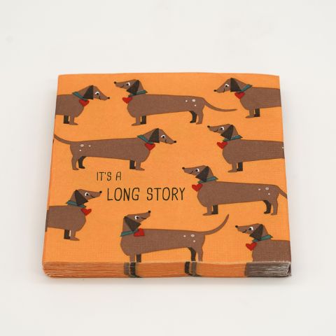 Long Story orange Napkin