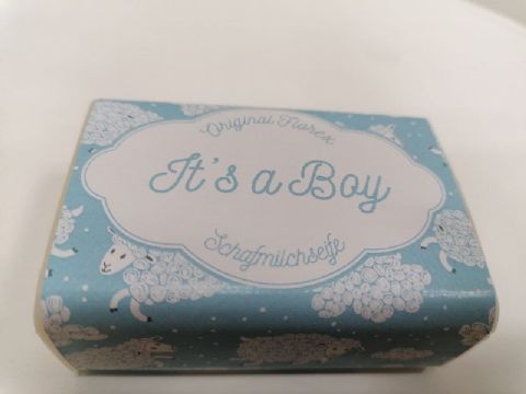 Baby Seife "It´s a Boy!" mit Schäfchenschleife