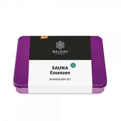 Sauna Essenzen Kennlern-Set mit Geschenkdose